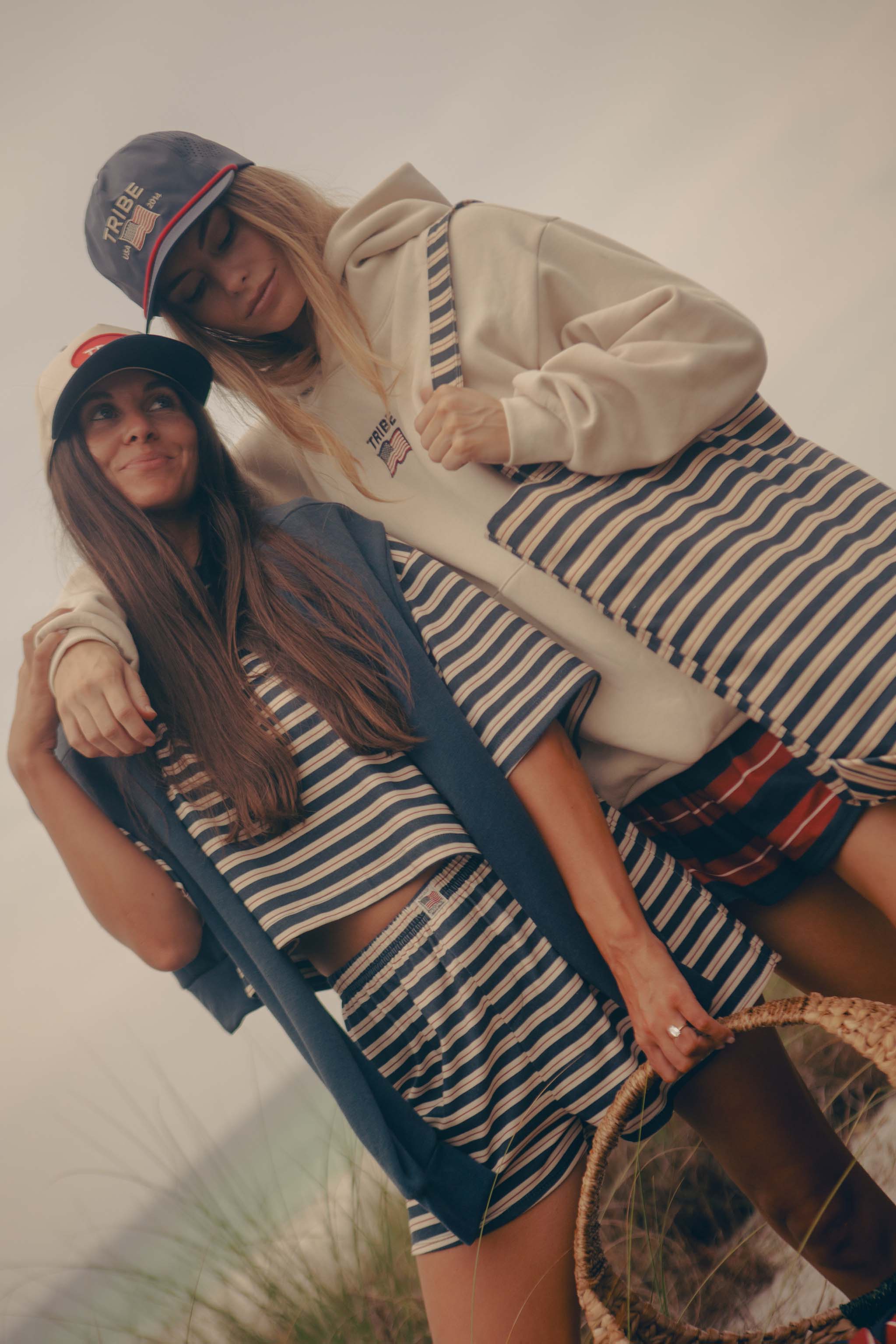 American Made Striped Boxy Tee
