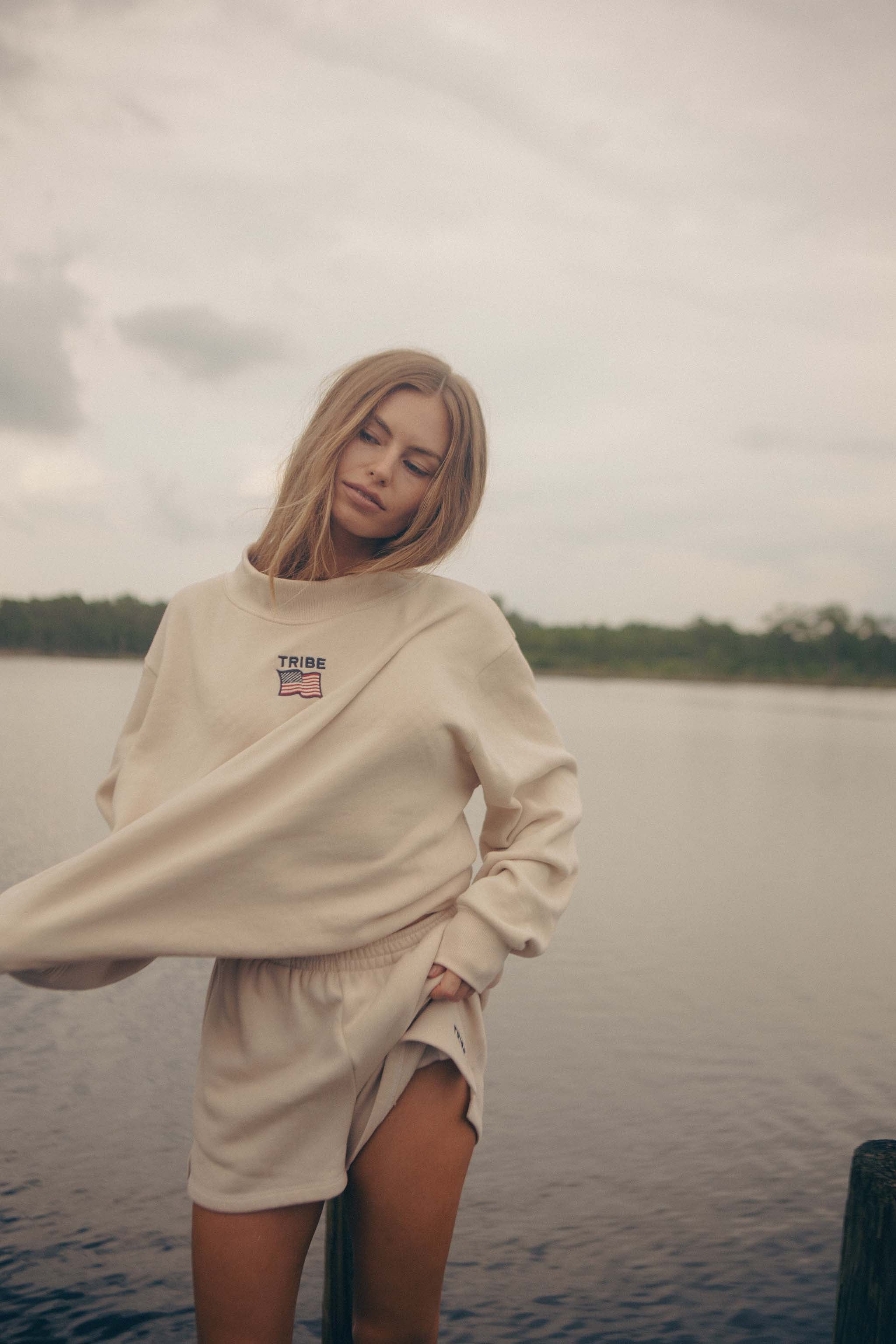 Americana Butter Mock Neck