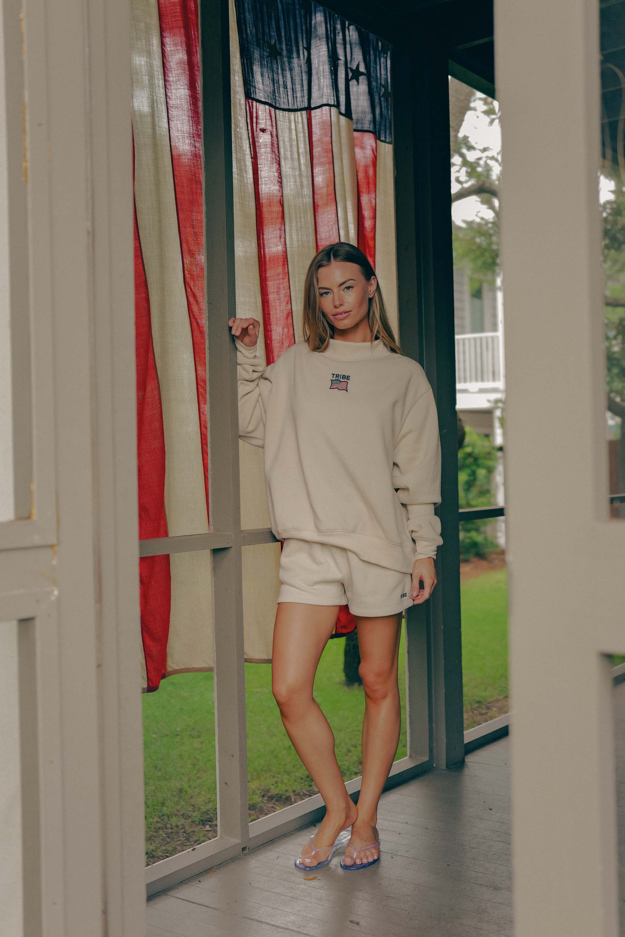 Americana Butter Mock Neck