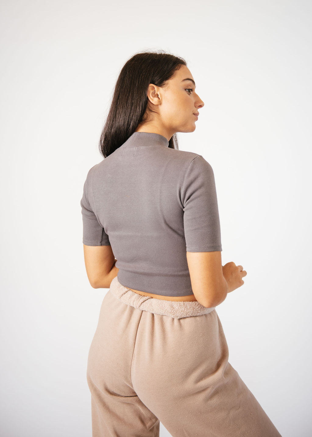 Mock Neck Crop