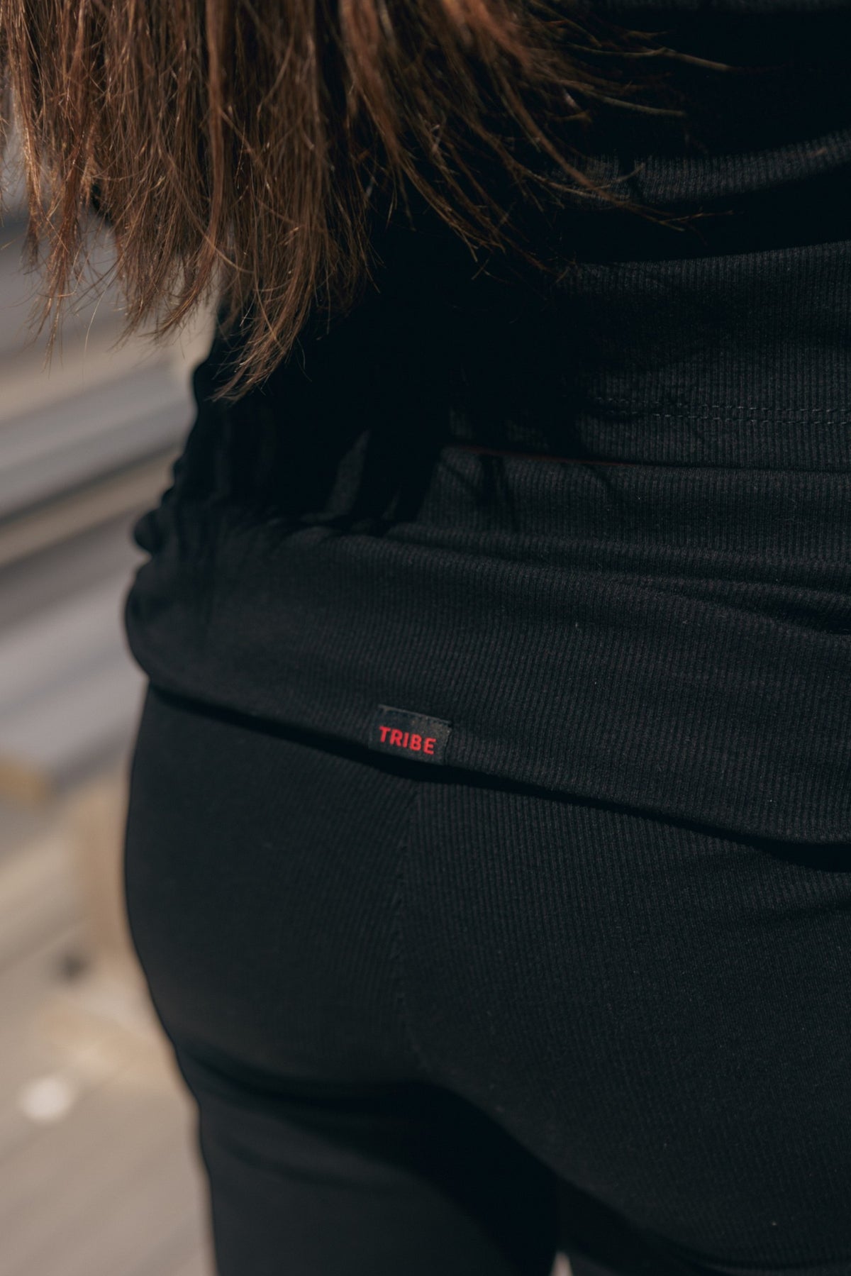 Ribbed Fold Over Flare Leggings