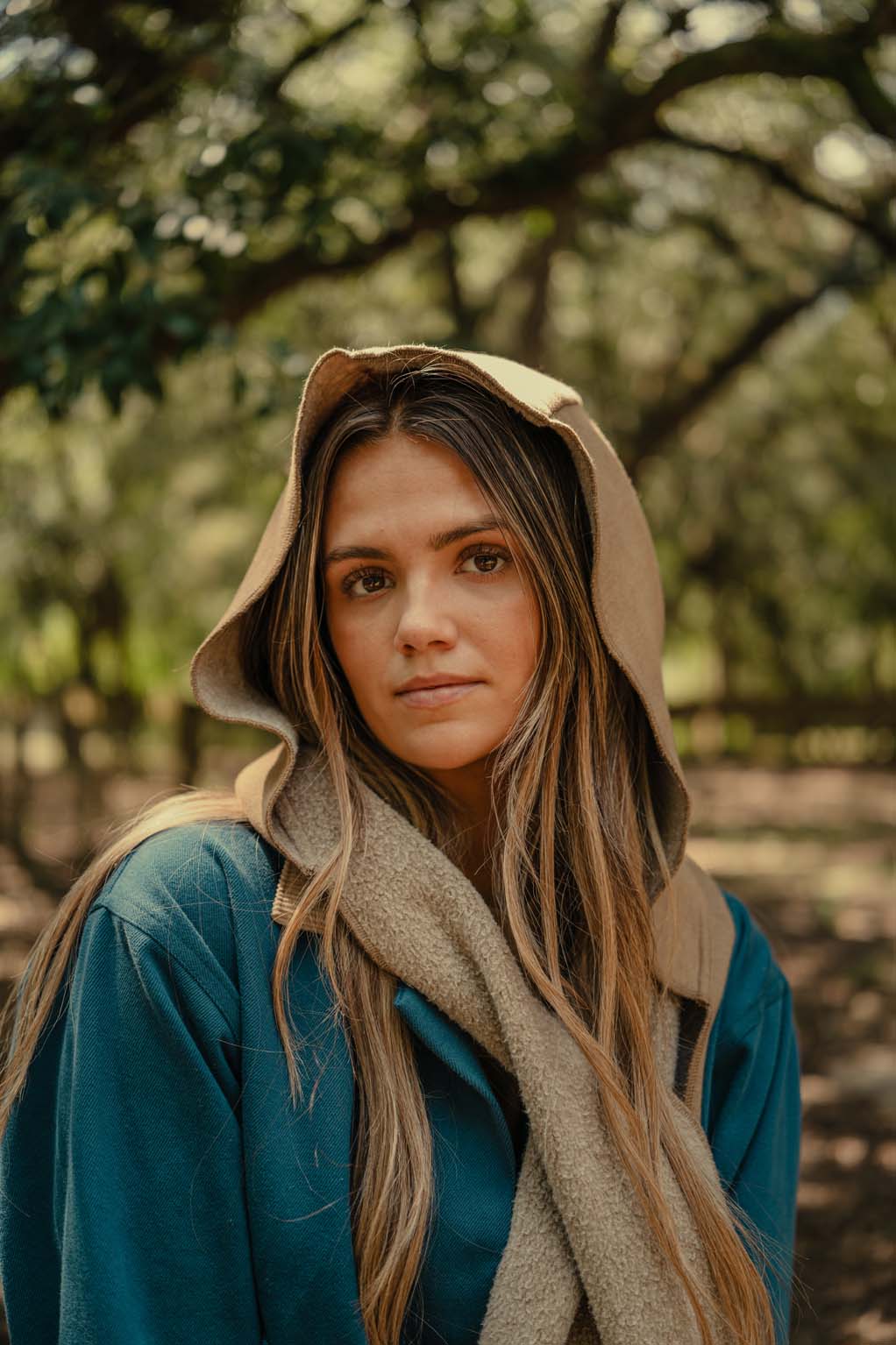 Hood Scarf - Coastal Countryside