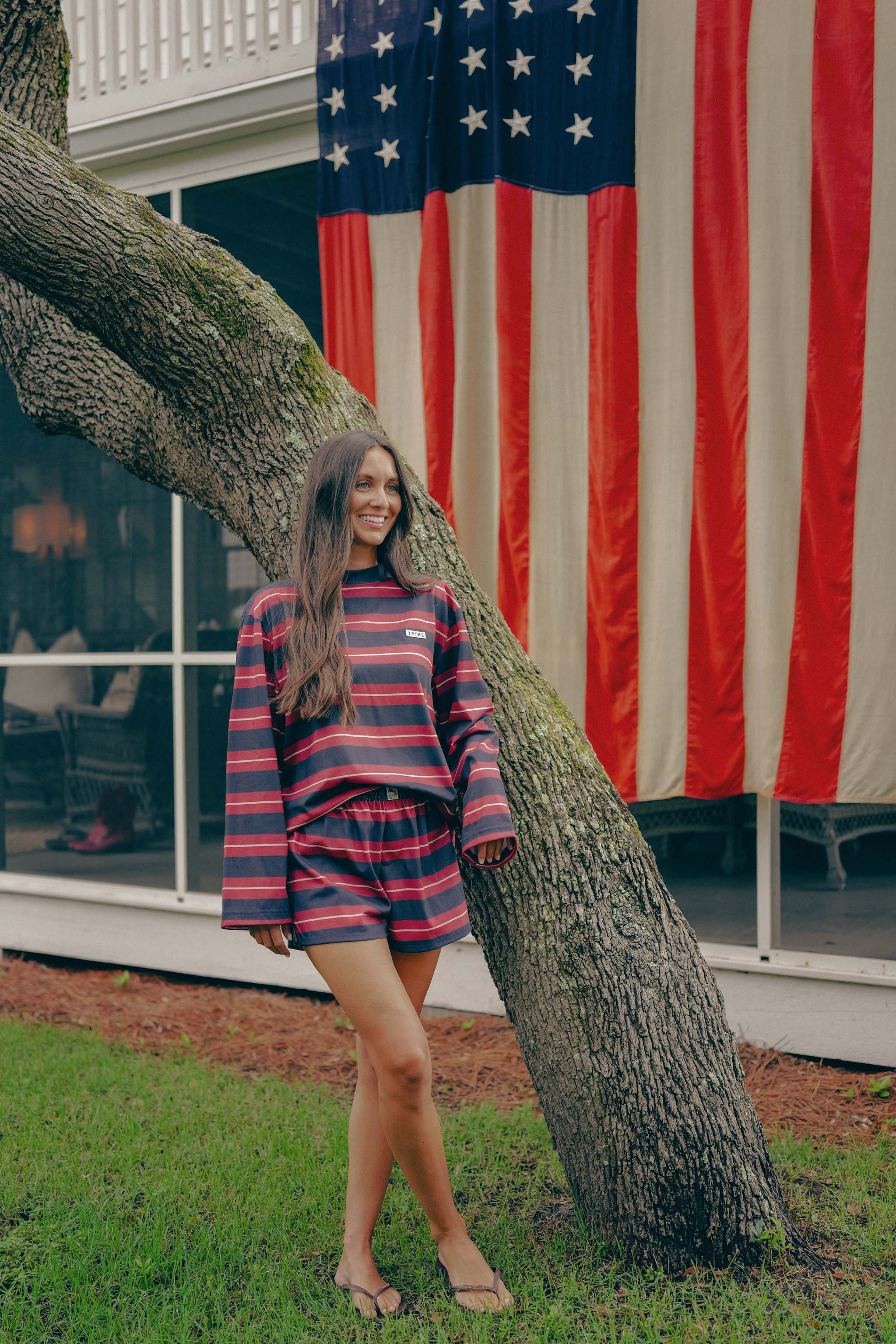 American Made Striped Wide Sleeve