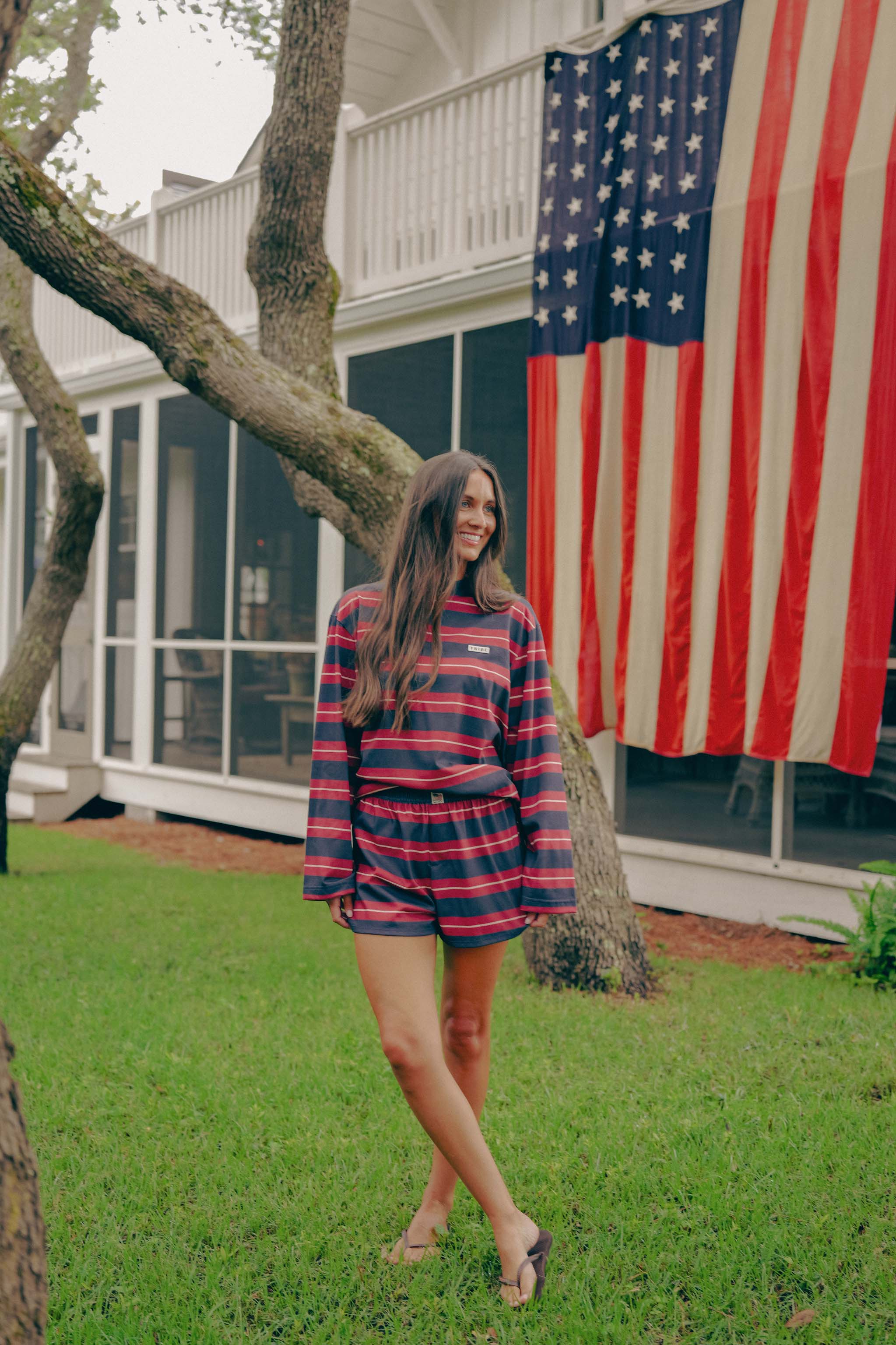 American Made Striped Wide Sleeve