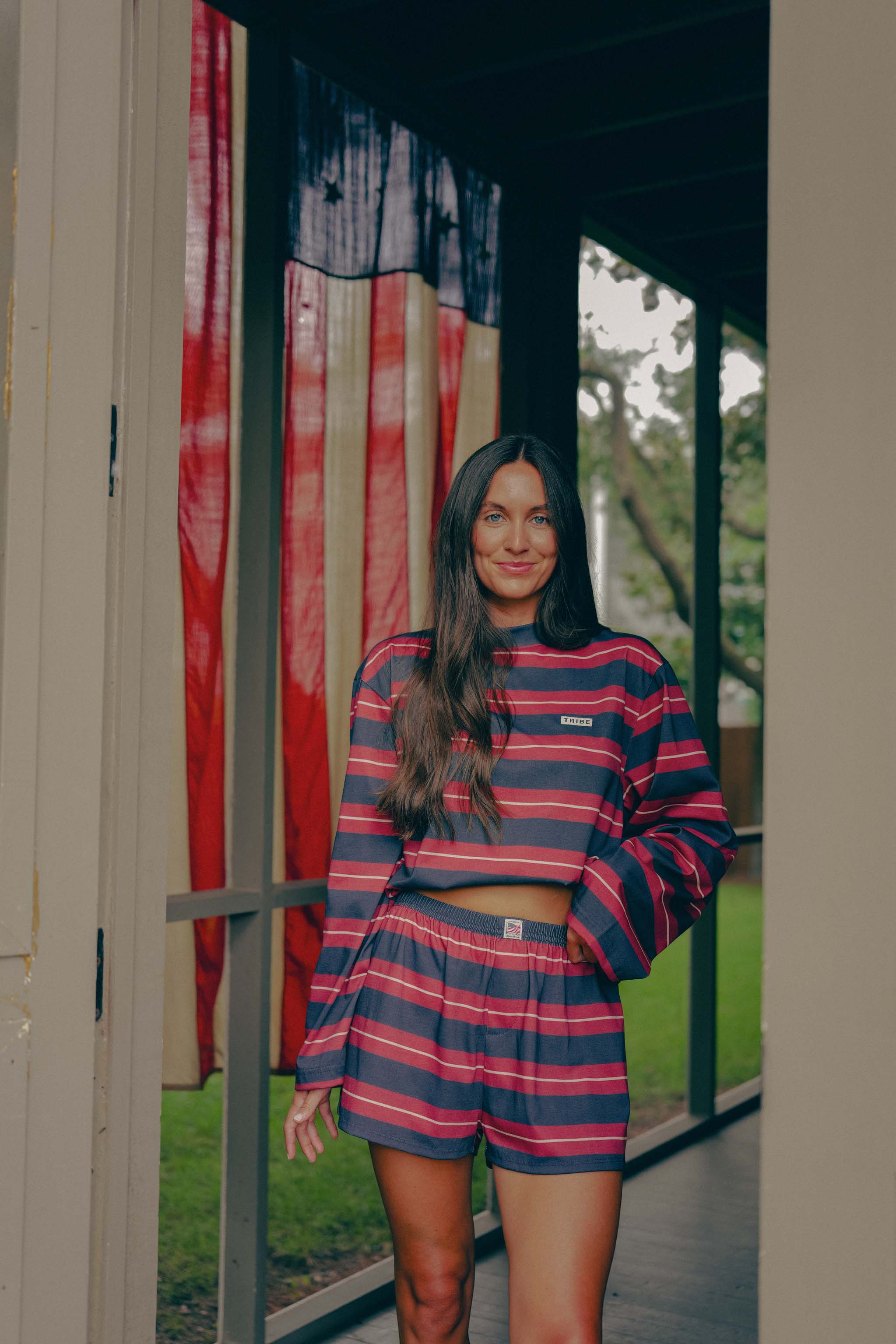 American Made Striped Wide Sleeve