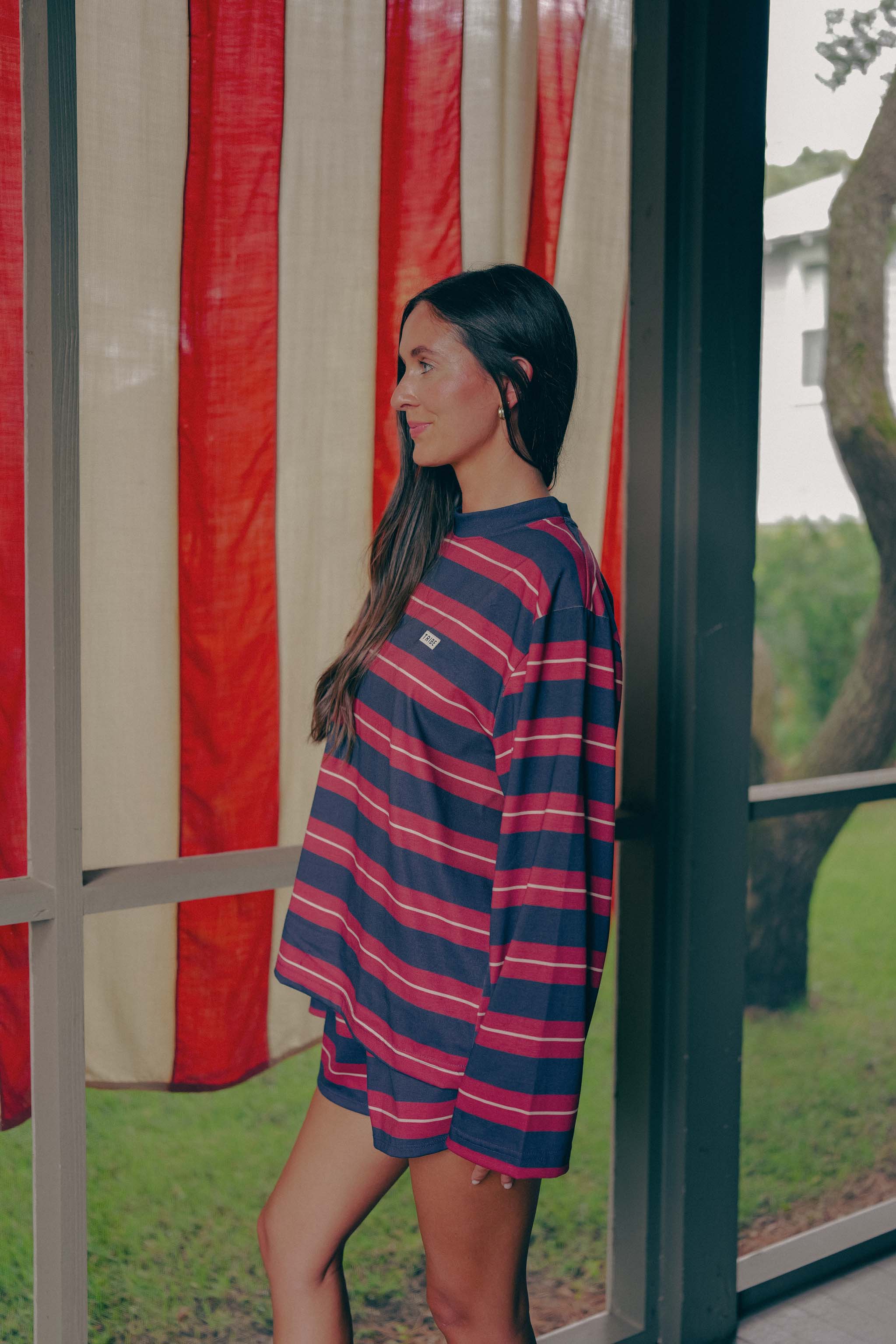 American Made Striped Wide Sleeve