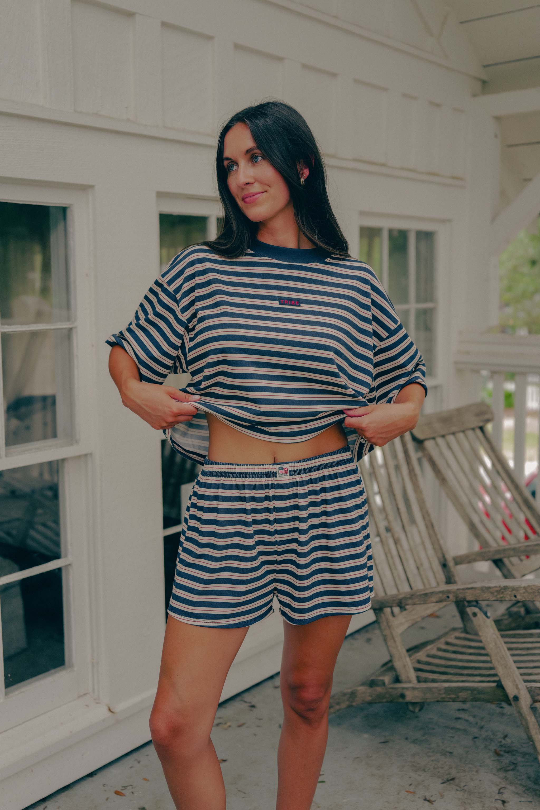 American Made Striped Boxer