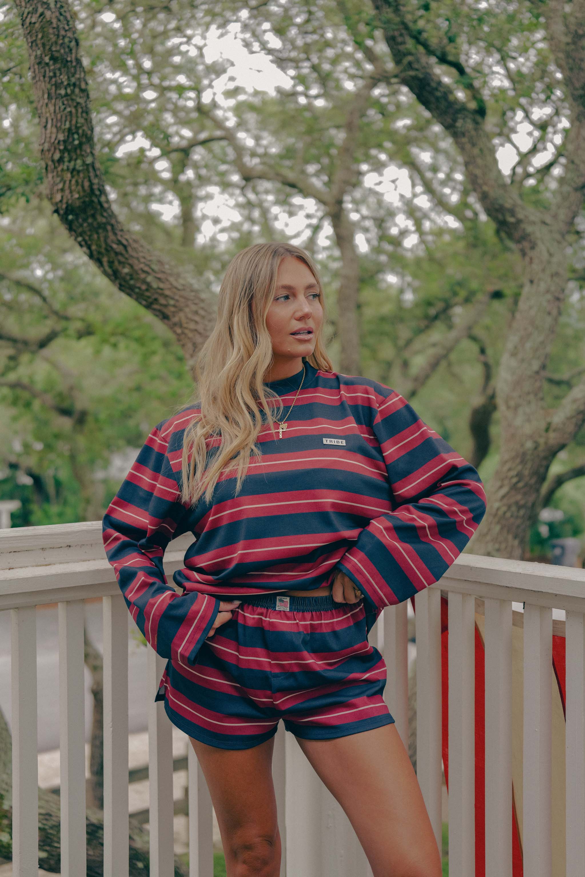 American Made Striped Wide Sleeve