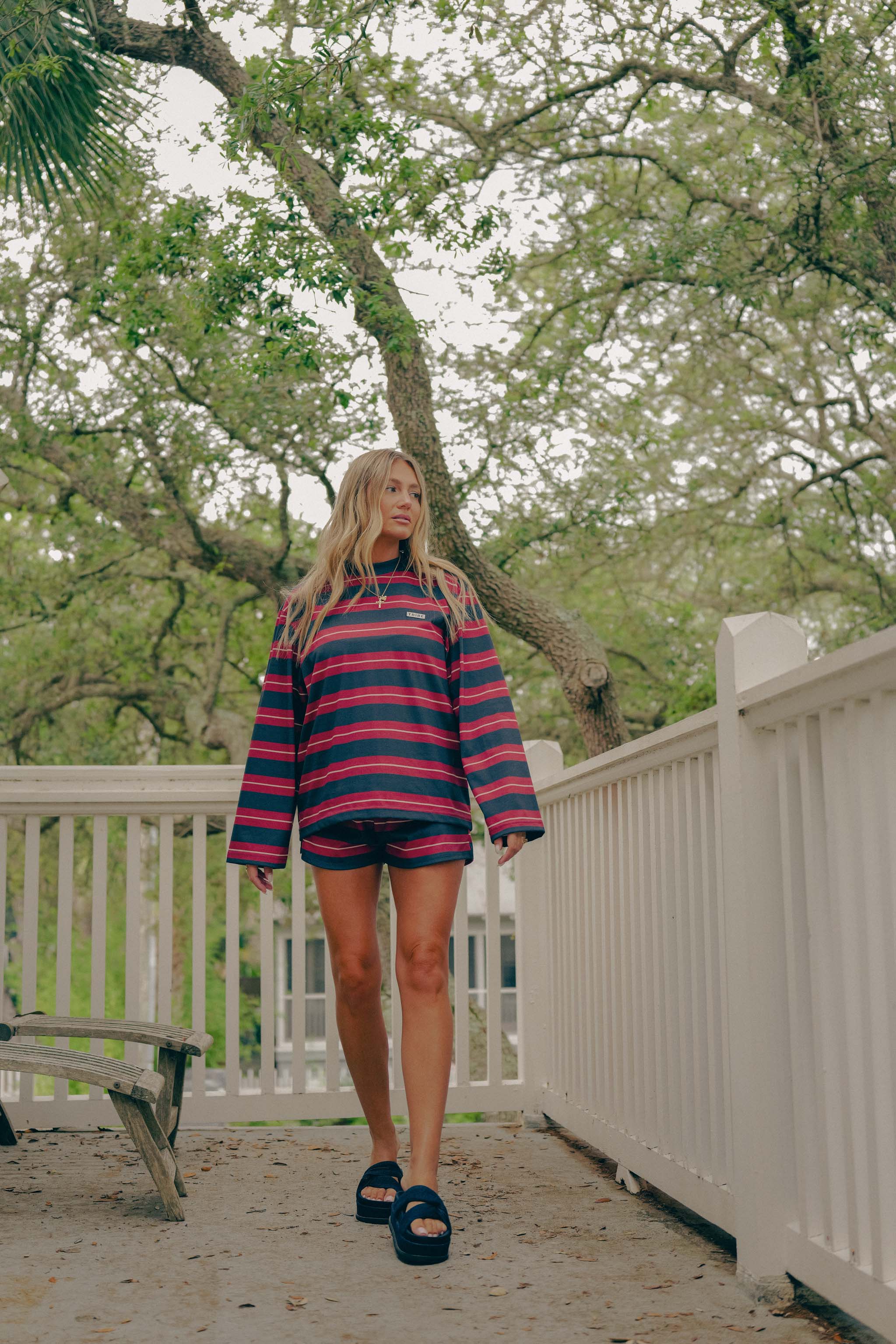American Made Striped Wide Sleeve