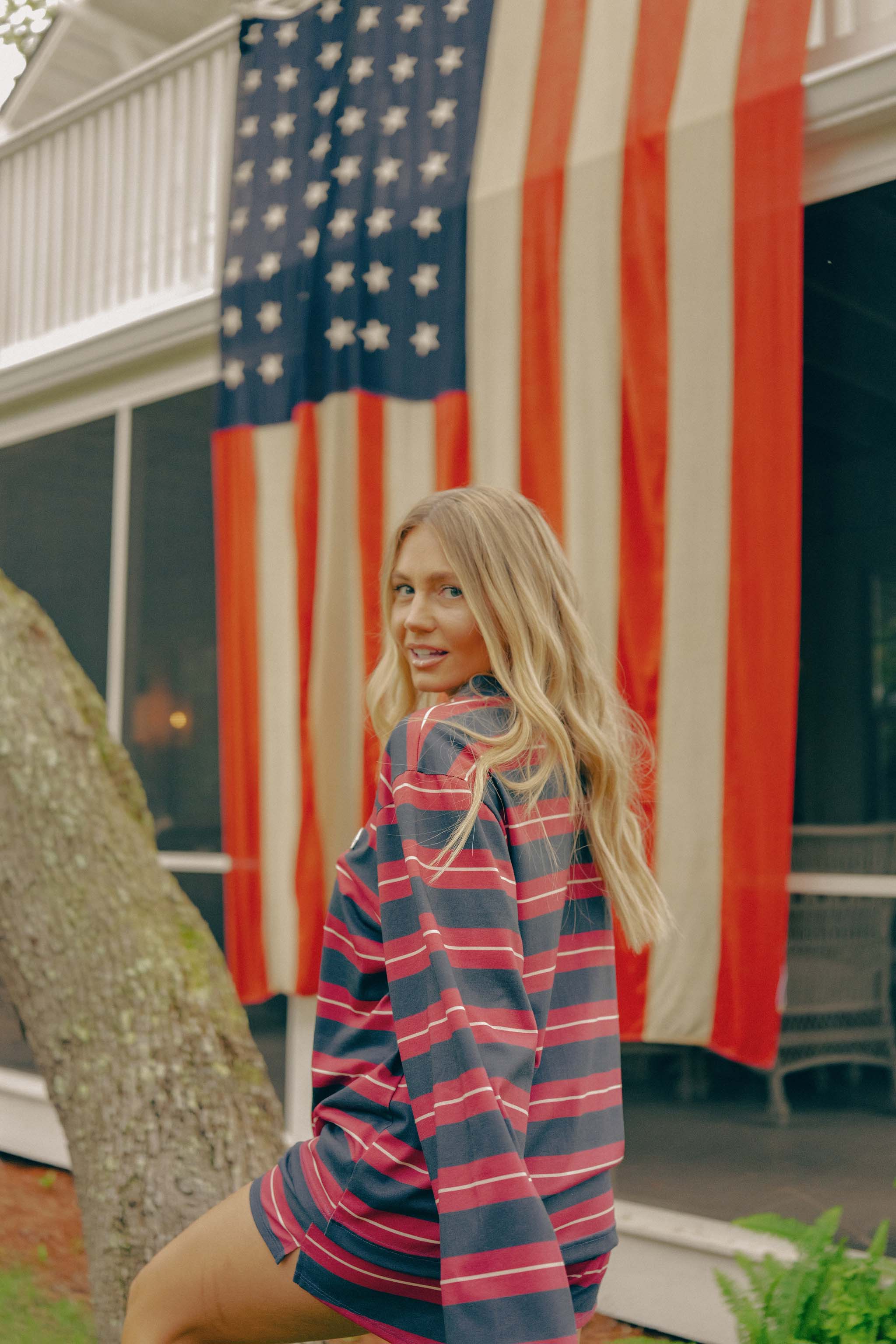 American Made Striped Wide Sleeve
